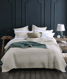 Loom Coverlet, Oat, Large