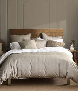 Linen Homewares: Hedge Duvet Set, Natural, King
