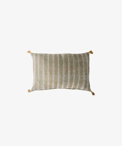 Leaf Handblock Velvet Cushion,60x40cm