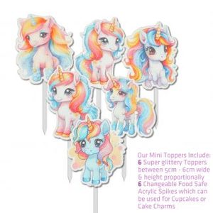 Products: Unicorn 2 Mini Toppers/Cake Charms or Cupcake Toppers