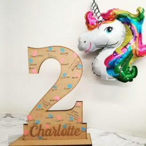 Products: Celebration Standing Birthday Number – Fingerprints & Messages – Cut