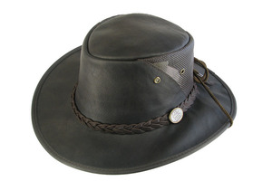 Kangaroo Cooler Leather foldable Barmah Hat Red Rock Hats