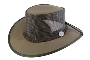 Canvas Breeze Barmah brown hat Red Rock Hats