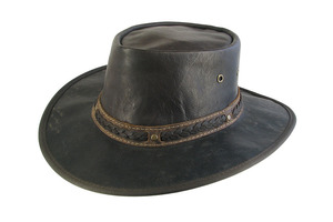 Kangaroo Leather Barmah Foldable Hat Red Rock Hats