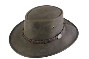 Products: Cow Hide Leather Barmah Hat Red Rock Hats