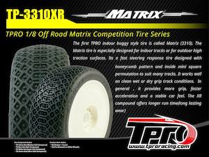 1 8 Offroad Dirt: TPRO 1/8 OFFROAD MATRIX COMPETITION TYRE PRE-MOUNTED (PAIR)