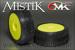 1 8 Offroad Dirt: 6MiK Mistik Pre Mounted Buggy Tyres (1 Pair)