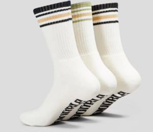 S Double: S-DOUBLE Stripe S-Dot Sock 3pk