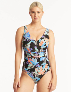 Sea Level Swim: Sea Level Swim Botanica Tank Style D/DD Cup One Piece
