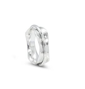 Stones & Silver Stirling Silver Spin Single Ring 6mm