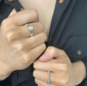 Stones Silver: Stones & Silver Pearl Ring 6mm