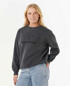 Womens Sweats: Rip Curl Varsity Sports Oversized Crew