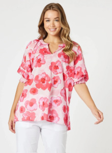 Under 200: Threadz Pink Poppies Top
