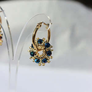 Fabuleux Vous Steel Me Bead Hoop Earrings