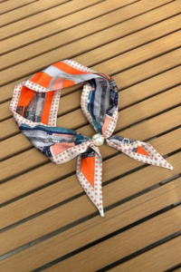 Antler Pearl Bow Fasten Neck Tie