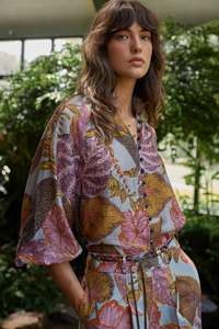 Fate +  Becker Daria Shirred Blouse