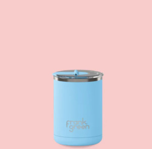 Coffee Tea: Frank Green Cup Hinged Lid Sky Blue 12oz