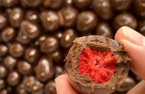 Chocolates: Vegan Freeze Dried Dark Chocolate Strawberries