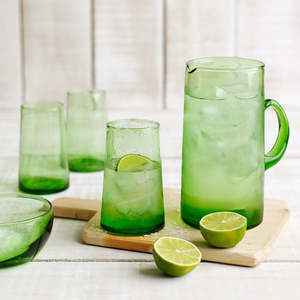 Household: Beldi Glass Jug 1L Green