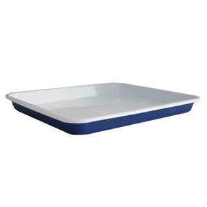 Kitchen: Enamel Baking Tray 30cm Mineral Blue