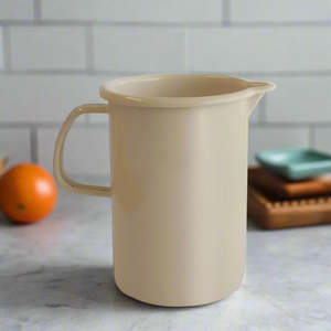 Table: Enamel Measuring Jug Almond 1lt