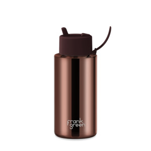 Coffee Tea: Frank Green 34oz Chocolate Chrome with Flip Straw Lid