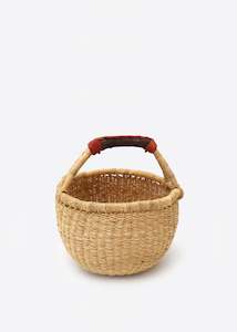 Round Bolga Basket – Small Diameter 25cm