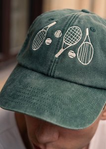 30 50 Off: Tennis Cap, Washed Vintage Green