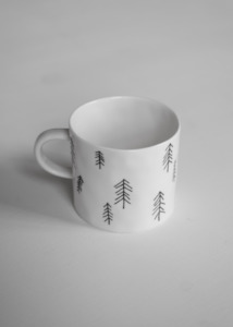 Ceramics: Tall Cup with Ear, White