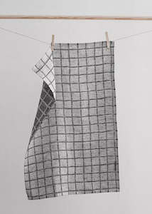 Kitchenwares: Rutig Jacquard Woven Tea Towel, Black