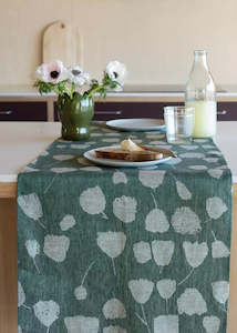 Selected Favourites: Bouquet Linen Table Runner, Green