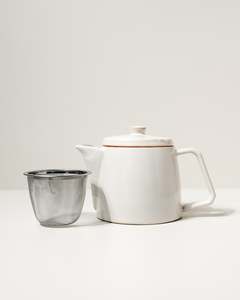 Japanese Mino-yaki Stoneware Teapot, 500ml - White