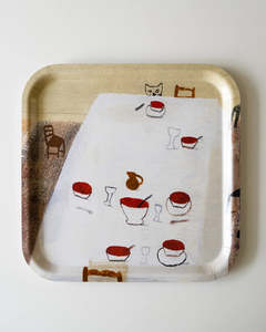 Kitten With Soup tray