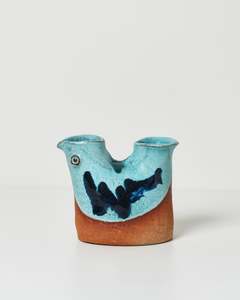 Ceramics: Shigaraki Mini Bird Vase | Sky Blue