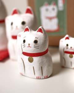 Living Room: Stackable Fortune Cat Paper-mache Ornament