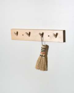 Birch Wood Wall Rack - 4 Hooks