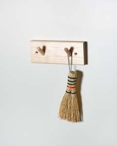 All: Birch Wood Wall Rack - 2 Hooks