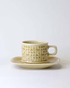 Kiln Ceramic Cup & Saucer Set - Ivory