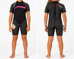 Winter: Tribord Kids Shorty Wetsuit Size 6 (114–121cm) – Black/Pink