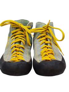 Climb: Asolo Climbing Shoes – Mid-Top Lace-Up – Supportive Fit (Yellow/Grey)