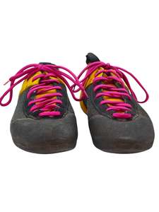 Climb: Asolo Climbing Shoes – Low Profile Lace-Up – Bright Pink/Yellow
