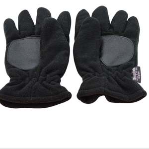 Black Fleece Winter Gloves – Adult Size M – Warm Outdoor Gloves