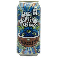 One Drop Brewing Blue Raspberry & Coconut Hard Seltzer 440ml BB 12/12/25