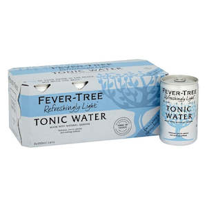 Mixers: Fever Tree Refreshingly Light Tonic 8 x 150ml cans