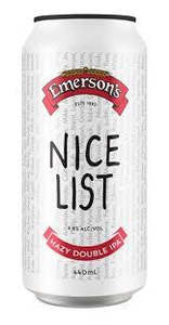 Ipa: Emerson's Nice List Hazy Double IPA 440ml