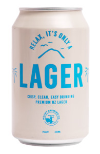 All Lager Beer: Mount Brewing Relax It's Only a Lager 330ml Can