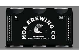 All Porter Beer: Moa Midnight Oatmeal Stout 6pk Cans