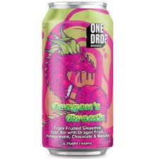 New Beer: One Drop Brewing Dragons Breath Triple Fruited Smoothie Sour 440ml