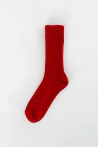 Portuguese Wool Socks - Red