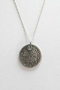 Valentines Day: Gifts for Gaza Silver Palestinian Coin Necklace